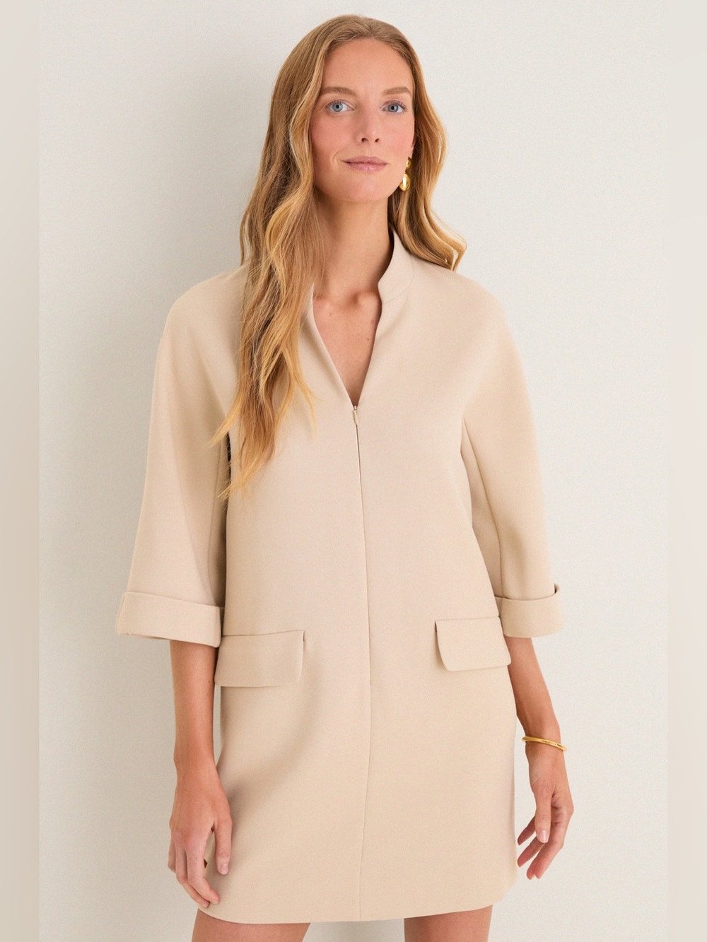 Tuckernuck Stone Crepe Carolina Mini Dress Size Small NWT
